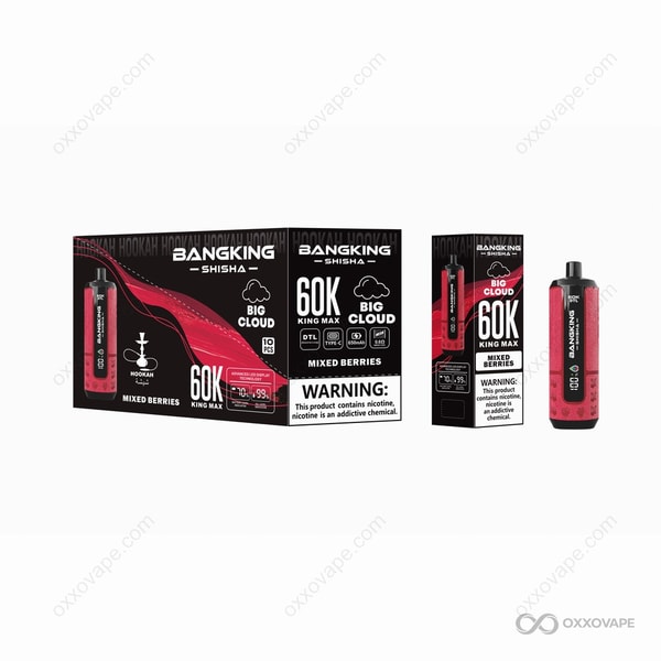 Bang King Shisha 60000 Mixed Berries flavor 60K puffs disposable vape