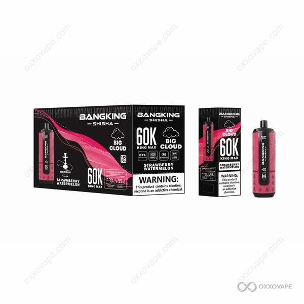 Bang King Shisha 60000 Strawberry Watermelon flavor 60K puffs disposable vape