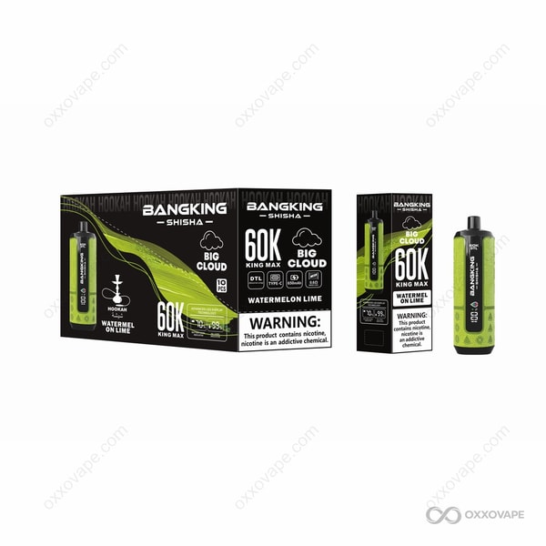 Bang King Shisha 60000 Watermelon Lime flavor 60K puffs disposable vape