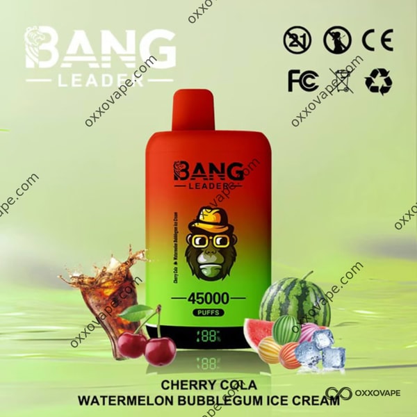 Bang Leader 45000 Cherry Cola und Watermelon Bubblegum Ice Cream Dual Flavour Einweg-Vape 45K Puffs