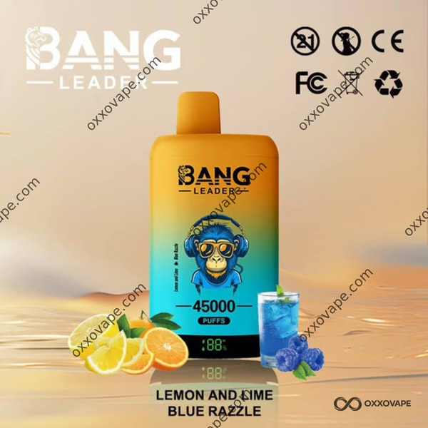 Bang Leader 45000 Lemon and Lime and Blue Razzle Dual Flavour Einweg-Vape 45K Puffs