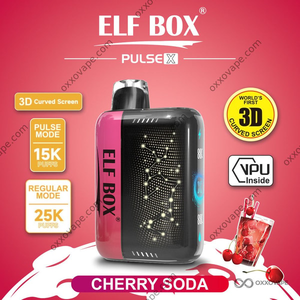 ELF BOX Pulse X 25000 Cherry Soda flavor 25K puffs rechargeable disposable vape
