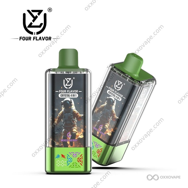 UZY Crystal 100000 Combo Pack 7 packaging showing Mixed Berry, Passion Fruit Kiwi Lime, Cranberry Grape, and Strawberry Kiwi flavor labels