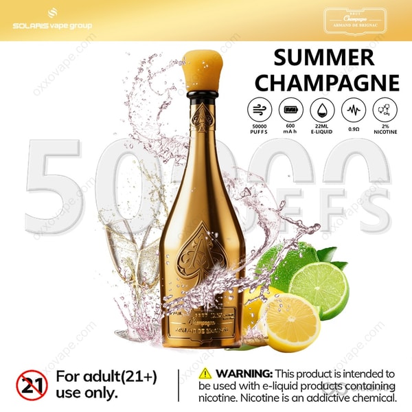 Solaris ARMAND DE BRIGNAC Champagne 50000 Summer Champagne flavor premium pod system