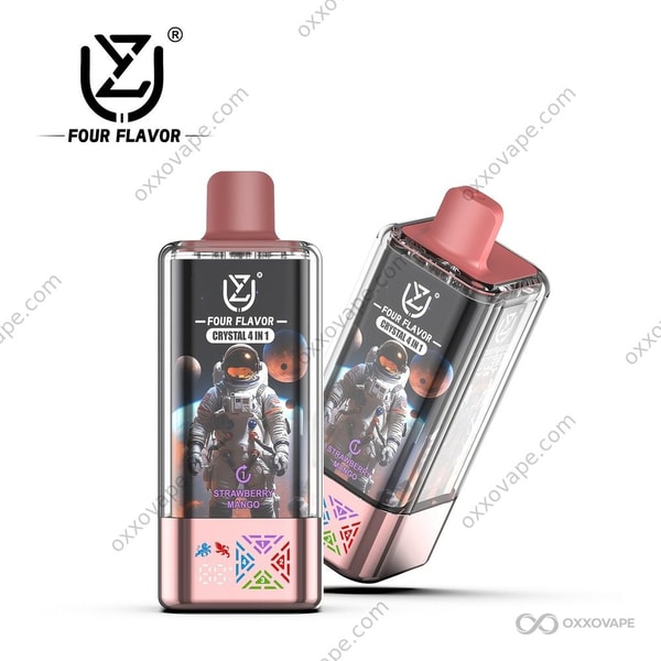 UZY Crystal 100000 disposable vape Combo Pack 10 box showing Strawberry Mango, Mr Blue, Summer Peach Ice, and Black Ice flavor combination