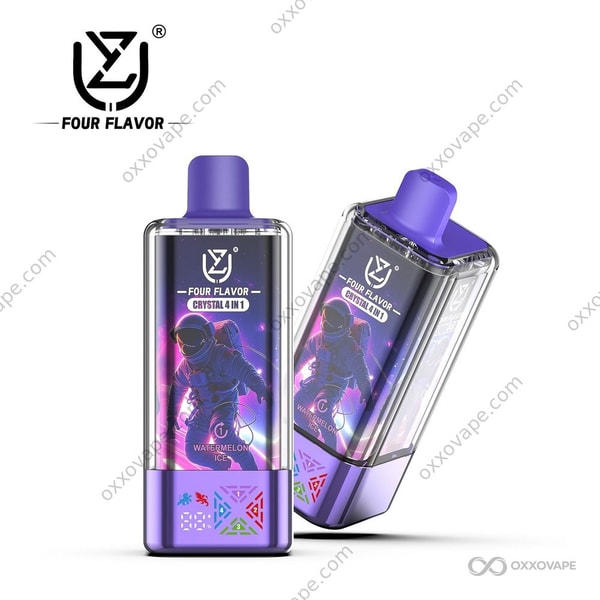 UZY Crystal 100000 Combo Pack 9 packaging featuring Watermelon Ice, Blue Razz Cherry, Watermelon Sour Peach, and Passion Fruit Kiwi flavors