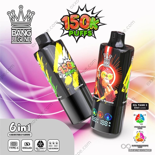 Bang Legend 150000 box art showing yellow banana and orange slice graphics