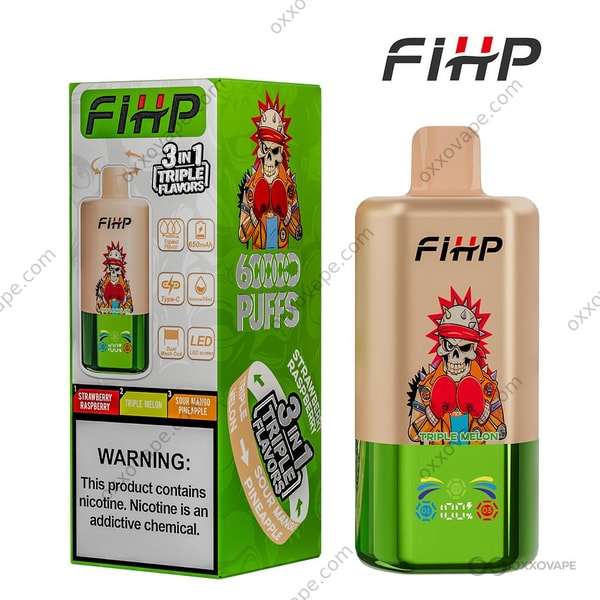 FIHP 60000 packaging for Strawberry Raspberry Triple Melon Sour Mango Pineapple combo