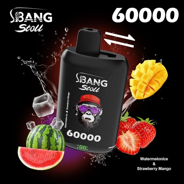 Bang Leader Stoll 60000 box for Watermelon Ice and Strawberry Mango dual flavor edition