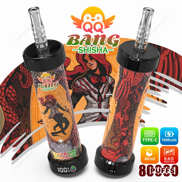 Watermelon flavor packaging for QQ Bang Shisha 80000 with sliced watermelon graphic