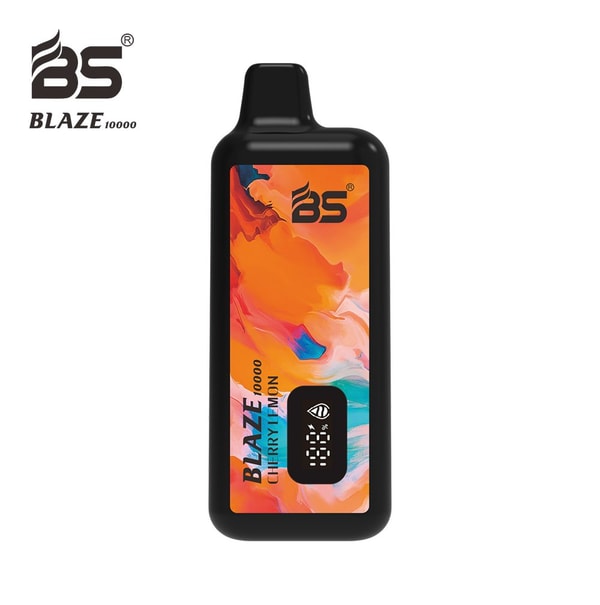 Red and yellow packaging box for Cherry Lemon flavor of BREZE STIIK BS Blaze 10000 vape