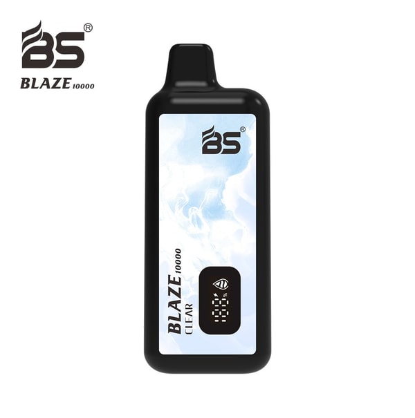 White and transparent packaging box for Clear flavor of BREZE STIIK BS Blaze 10000 vape