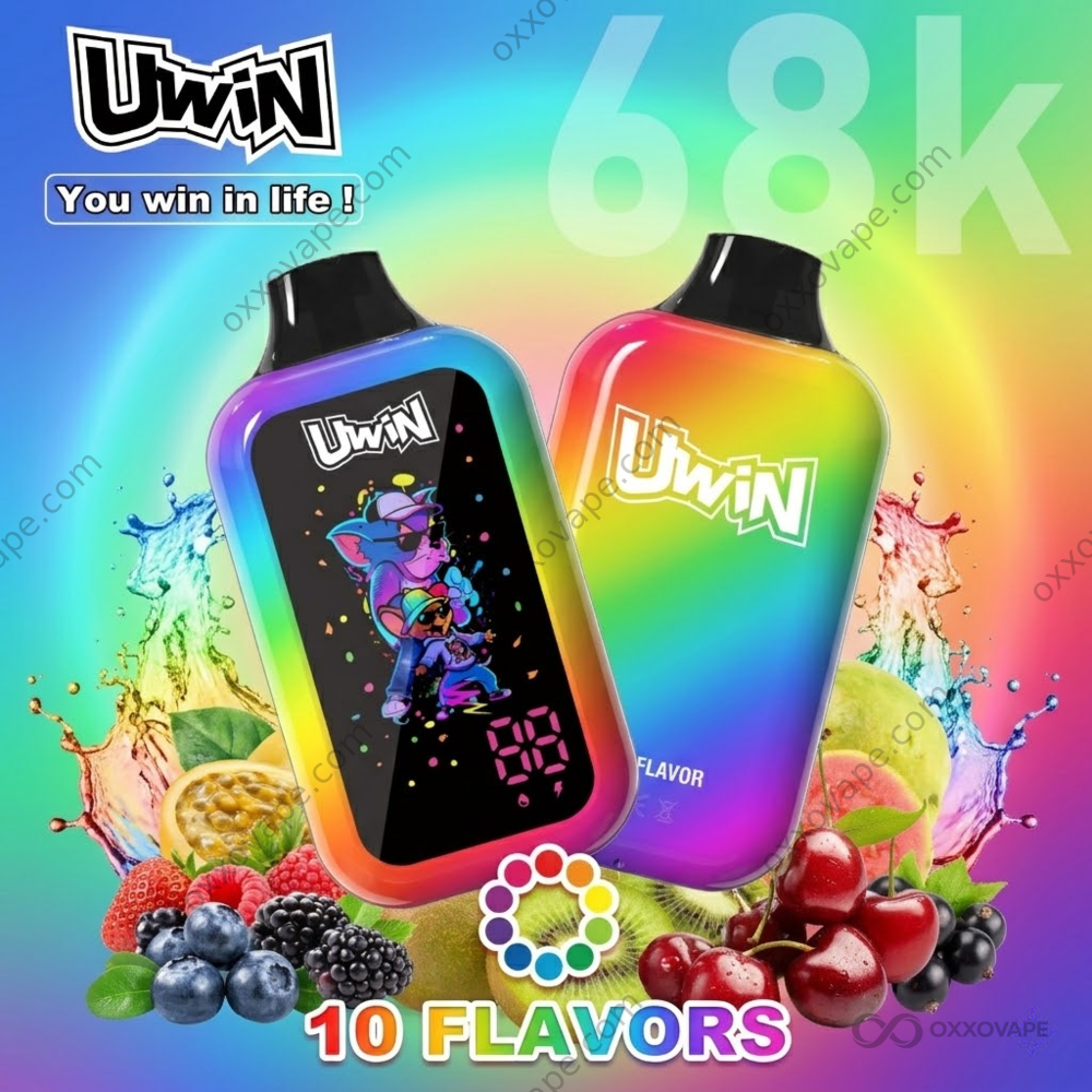 digital disposable vape Uwin Box 68000 68K Puffs | Digital Display & Dual Mesh Coil Color:Smoky Grey Delta-9 THC Weed Disposables How to Fix a