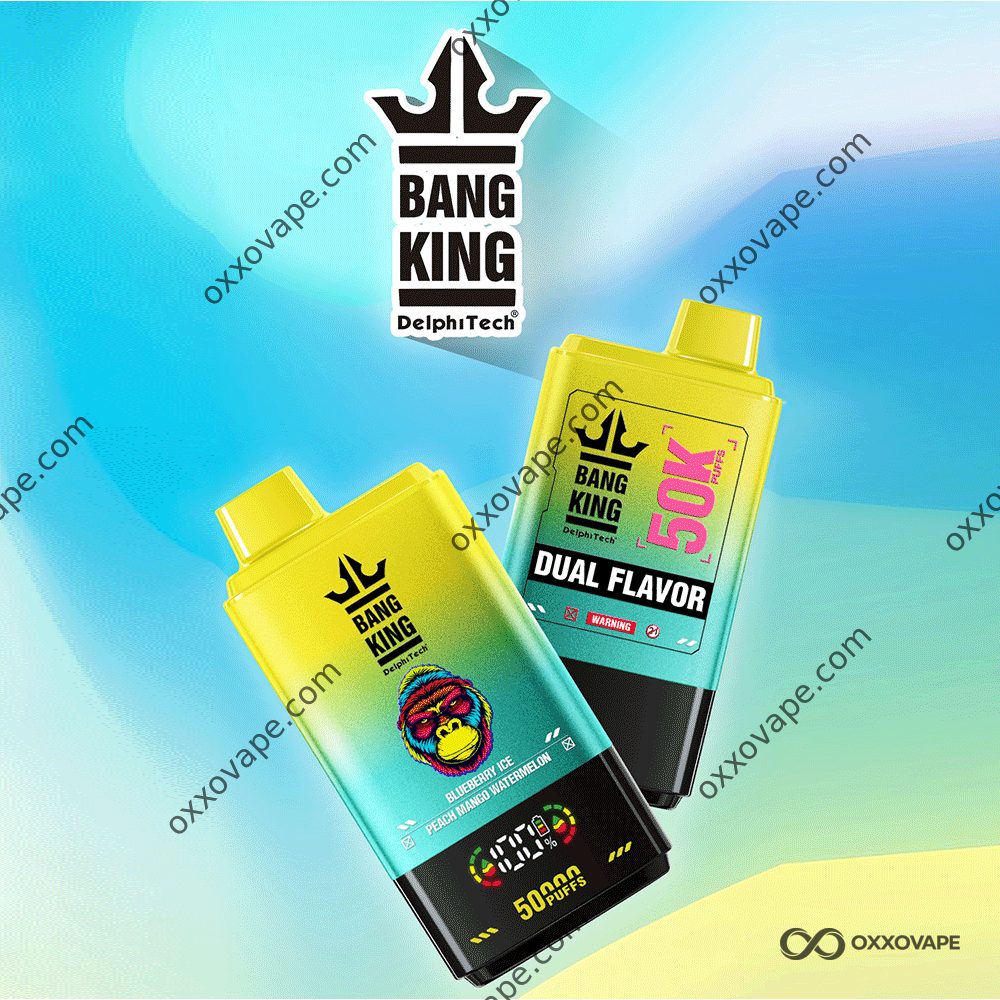king vape disposable Bang 50000 50K Puffs | Dual Flavor & Mesh Coil | Adjustable Airflow Color:Charcoal Black Flavour_Kiwi MVL Monster Bars Disposable